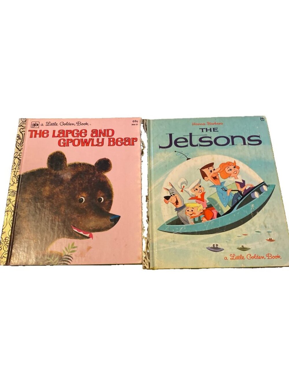 Vintage 1961 1962 Little Golden Book Lot The Jetsons & The Large and Growly Bear